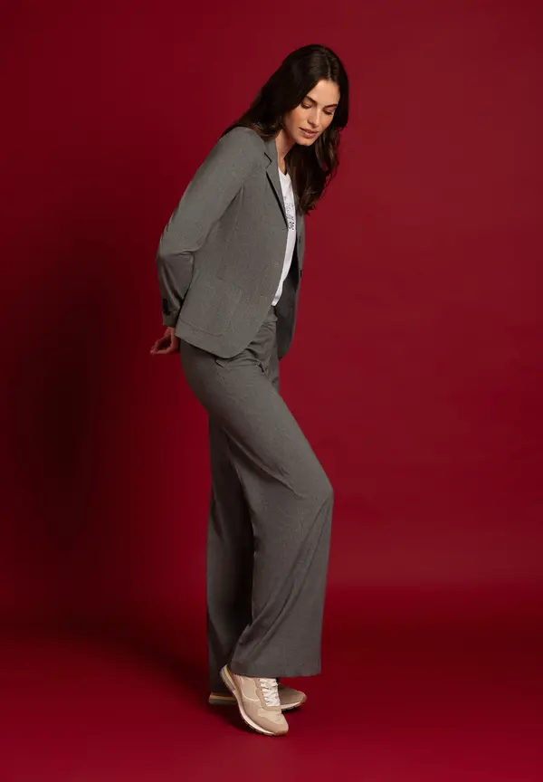 More & More Blazer, grau melange, Herbst-Kollektion Osterangebot