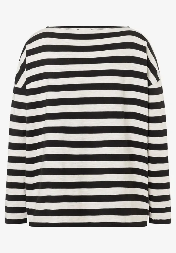 More & More Ringelshirt, schwarz/beige melange, Herbst Kollektion Vatertagsangebot