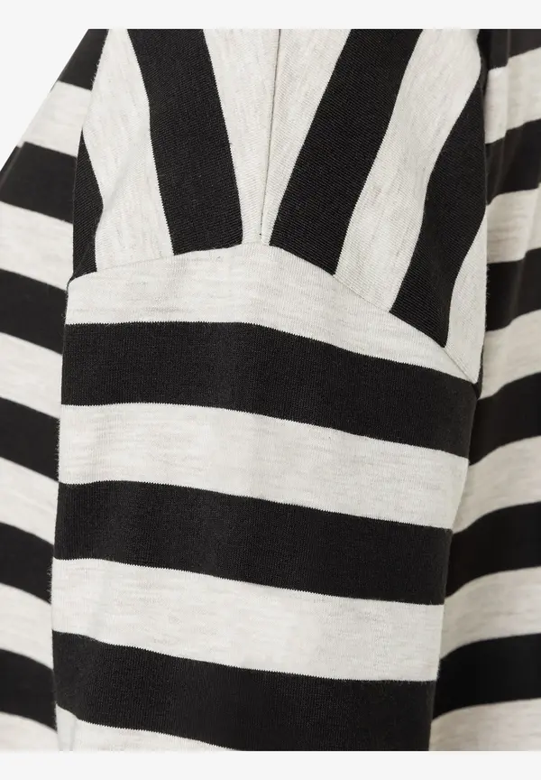 More & More Ringelshirt, schwarz/beige melange, Herbst Kollektion Vatertagsangebot