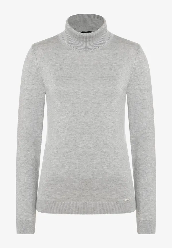 More & More Rollkragenpullover, grau melange, Herbst-Kollektion Zeitlich begrenztes Angebot