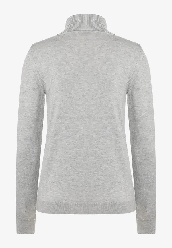 More & More Rollkragenpullover, grau melange, Herbst-Kollektion Zeitlich begrenztes Angebot