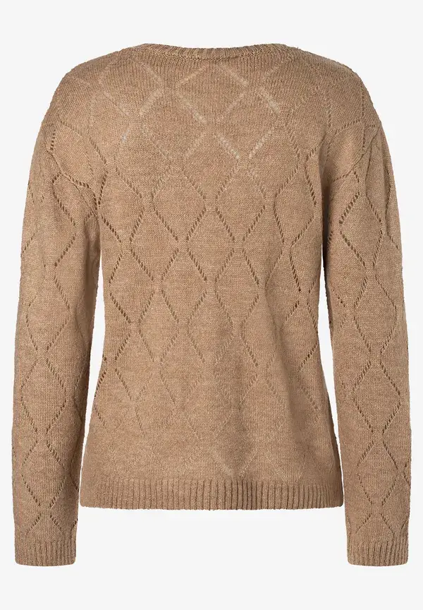 More & More Ajour-Pullover, beige macchiato, Herbst-Kollektion Exklusive Angebote