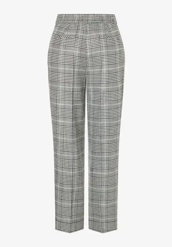 More & More Glencheck Hose, schwarz/ecru, Herbst-Kollektion Blitzangebot