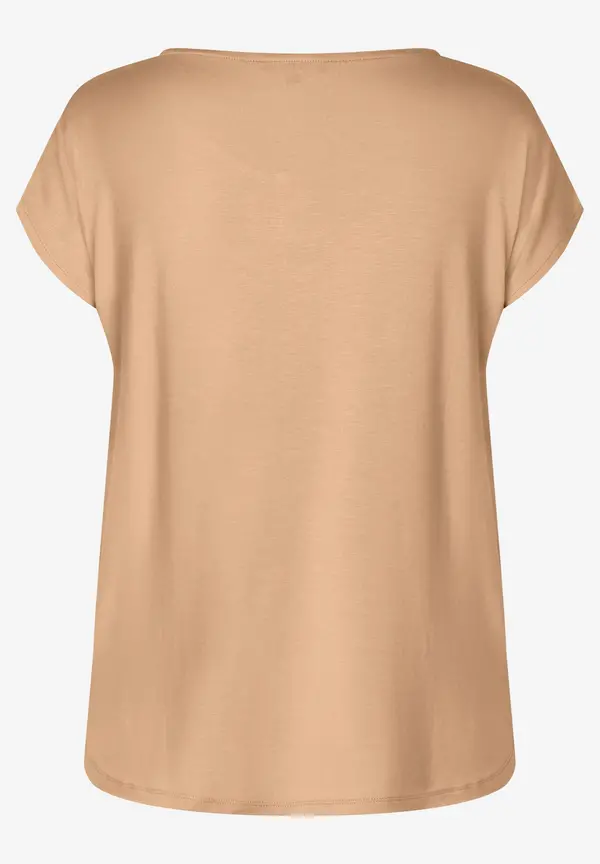 More & More Shirt mit Satinfront, warm beige Große Rabatte