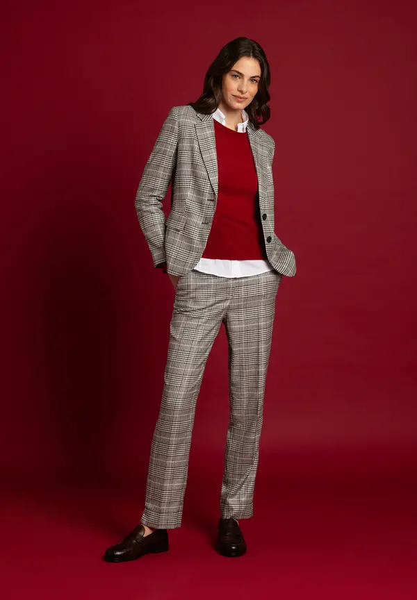 More & More Glencheck Blazer, schwarz/ecru, Herbst-Kollektion Tägliche Deals