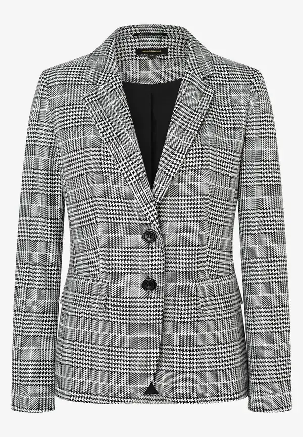 More & More Glencheck Blazer, schwarz/ecru, Herbst-Kollektion Tägliche Deals