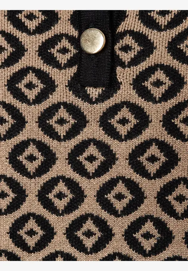 More & More Halbarm-Pullover mit Jacquardmuster, Herbst-Kollektion Riesige Ersparnisse