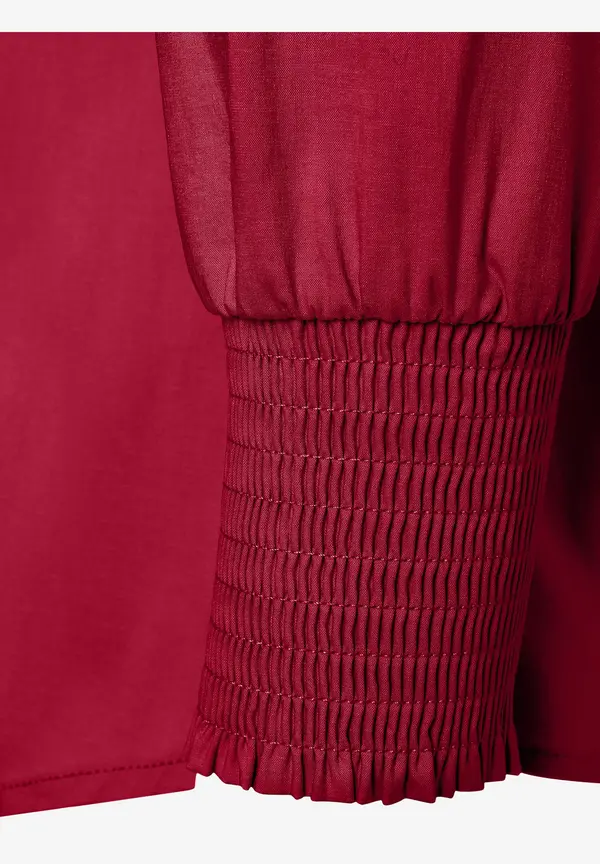 More & More Baumwoll/Stretch Bluse, rot, Herbst-Kollektion Wochenangebot