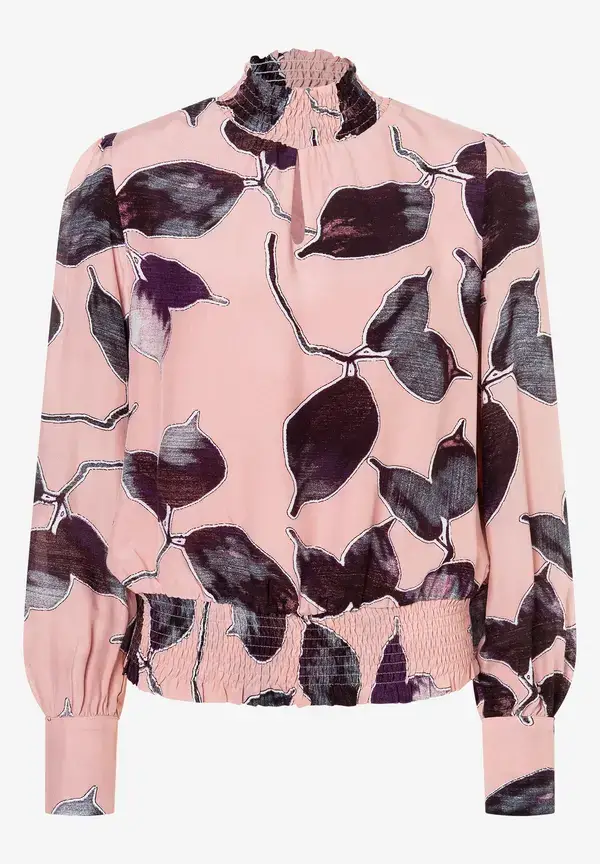 More & More Viskosebluse, Blätterprint, Herbst-Kollektion Letzte 3 Tage