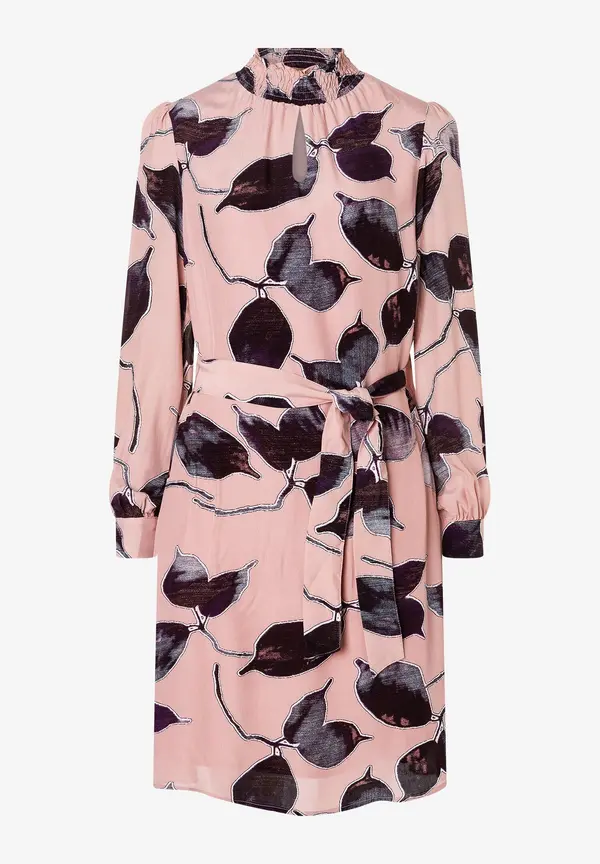 More & More Viskosekleid, Blätterprint, Herbst-Kollektion Zeitbegrenzte Promotion