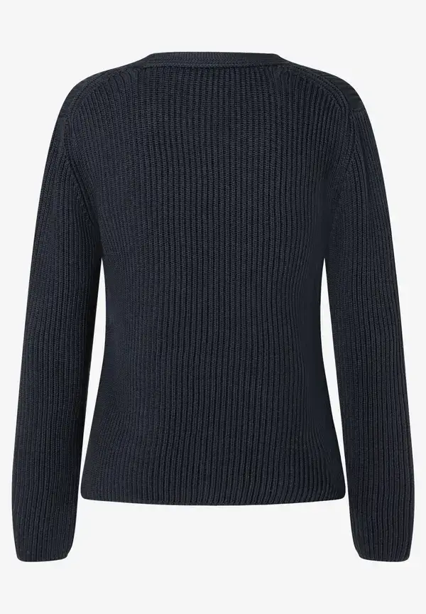 More & More Cardigan, Rippe, marine Sonderangebot der Fabrik
