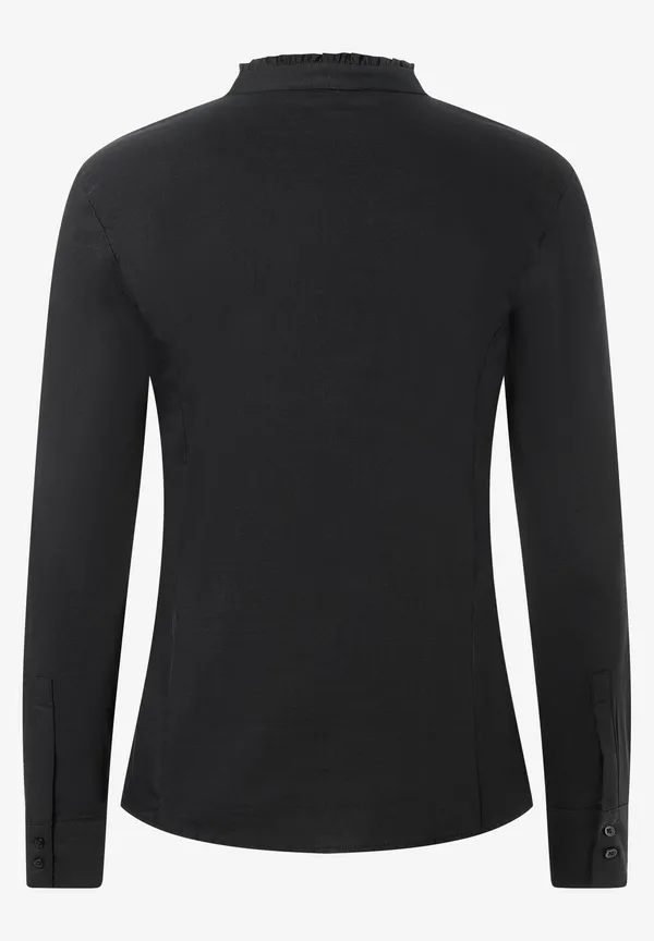 More & More Baumwoll/Stretch Bluse, schwarz, Herbst-Kollektion Fabrikladen