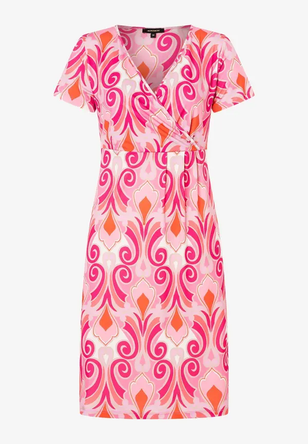 More & More Jerseykleid, Ornament-Print, rosa/rot/pink Im Verkauf
