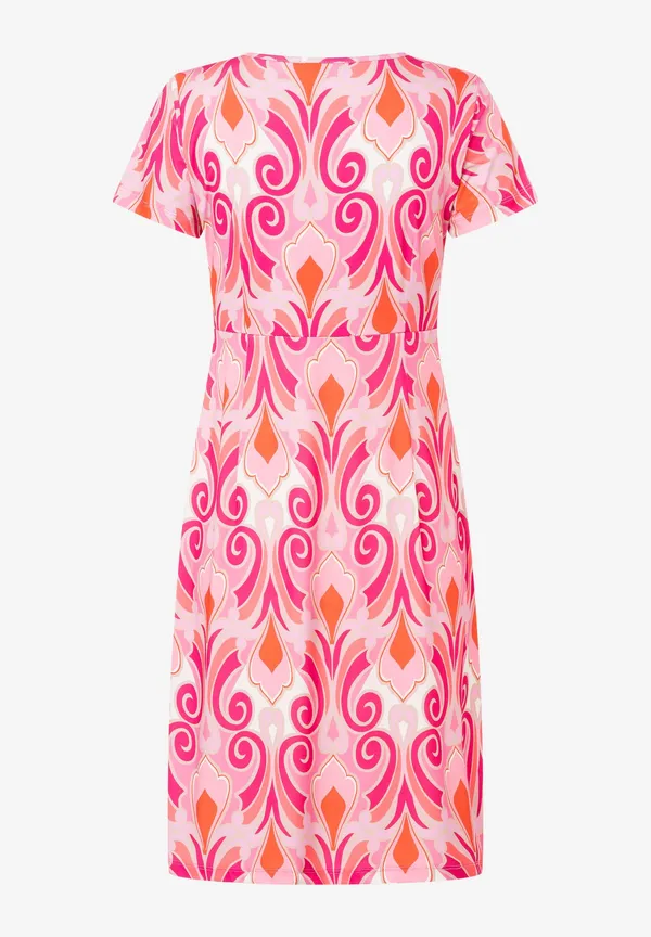 More & More Jerseykleid, Ornament-Print, rosa/rot/pink Im Verkauf