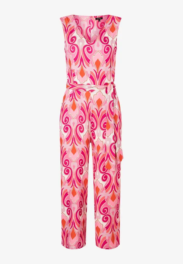 More & More Jersey Jumpsuit, Ornament-Print, rosa/rot/pink zollfrei