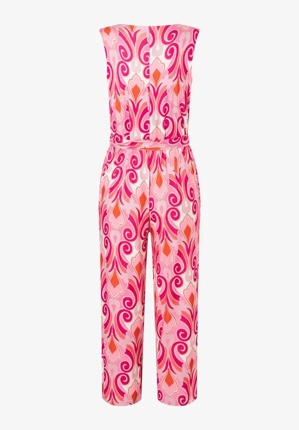 More & More Jersey Jumpsuit, Ornament-Print, rosa/rot/pink zollfrei