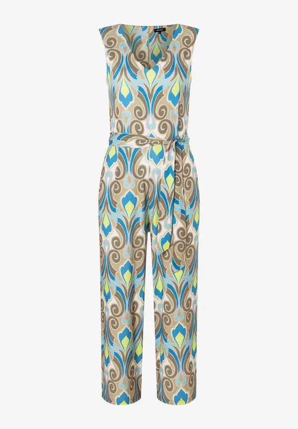More & More Jersey Jumpsuit, Ornament-Print, lime/khaki/blau 2025