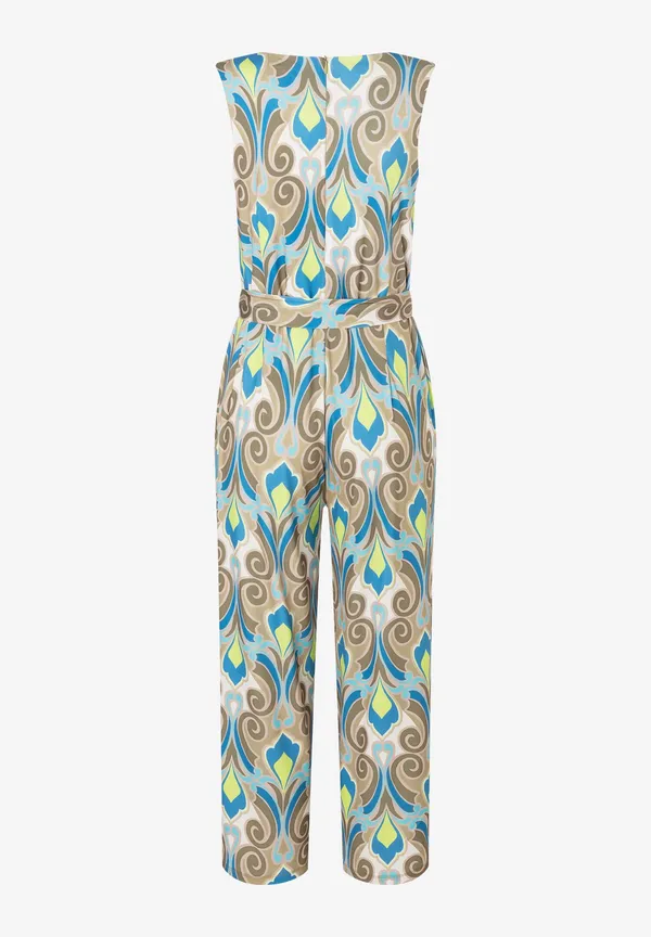 More & More Jersey Jumpsuit, Ornament-Print, lime/khaki/blau 2025