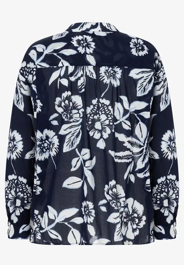 More & More Baumwollbluse, marine/weiß, Frühjahrs-Kollektion Meist gekauft