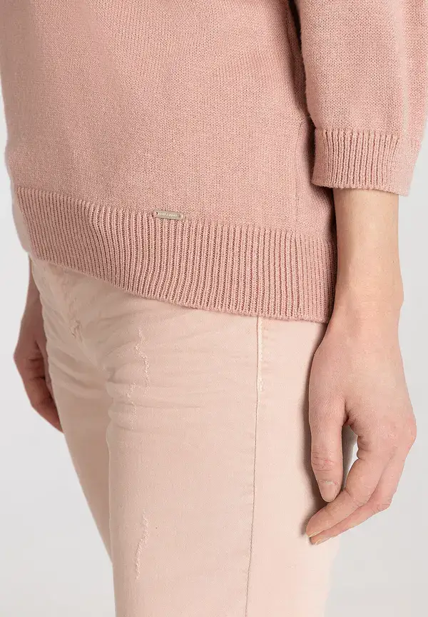 More & More V-Neck Pullover, rosa, Frühjahres-Kollektion Fabrik Onlineshop