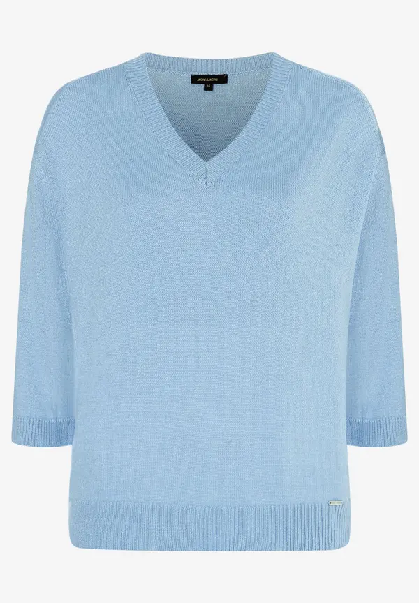 More & More V-Neck Pullover, hellblau, Frühjahres-Kollektion Online Shopping