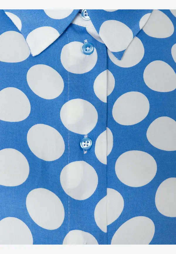 More & More Tupfenbluse, hellblau/ecru, Frühjahrs-Kollektion Saisonschlussverkauf