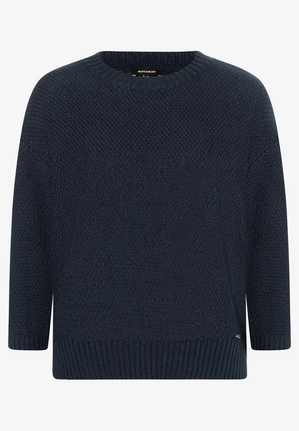 More & More Strukturpullover, 3/4 Arm, marine, Frühjahrs-Kollektion Black Friday