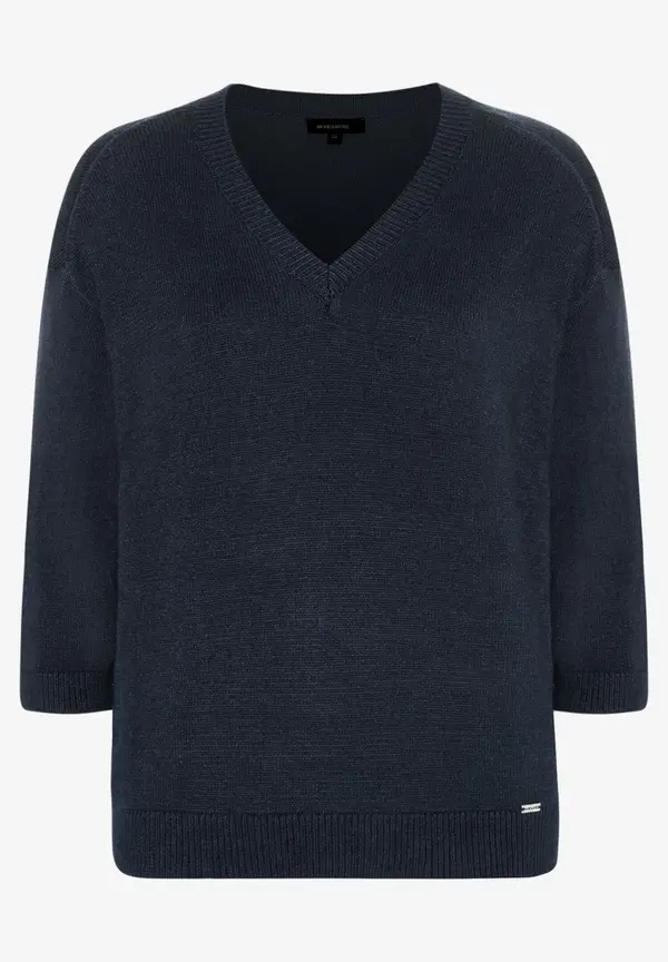 More & More V-Neck Pullover, marine, Frühjahres-Kollektion Weihnachtsangebot