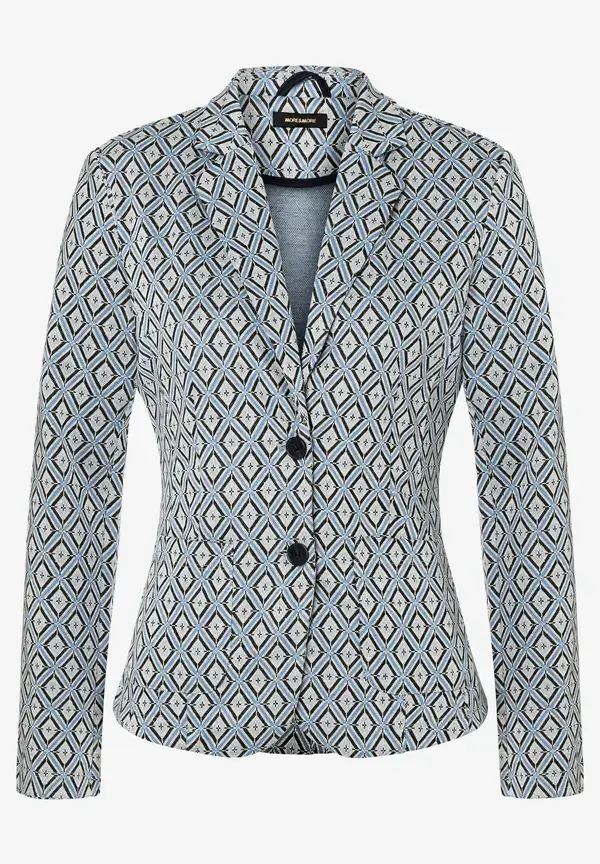 More & More Jerseyblazer mit Jacquardmuster, Frühjahrs-Kollektion Valentinstagsangebot