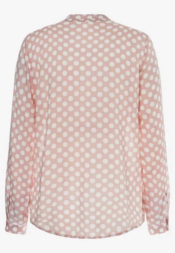 More & More Viskosebluse mit Tupfenprint, rosa/weiß, Frühjahrs-Kollektion Zeitlich begrenztes Angebot