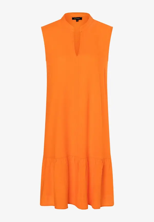 More & More Leinen/Viskose Kleid, fresh orange, Sommer-Kollektion Tiefpreis