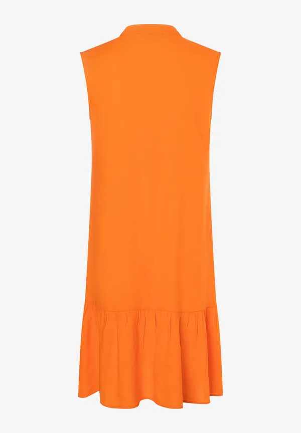 More & More Leinen/Viskose Kleid, fresh orange, Sommer-Kollektion Tiefpreis