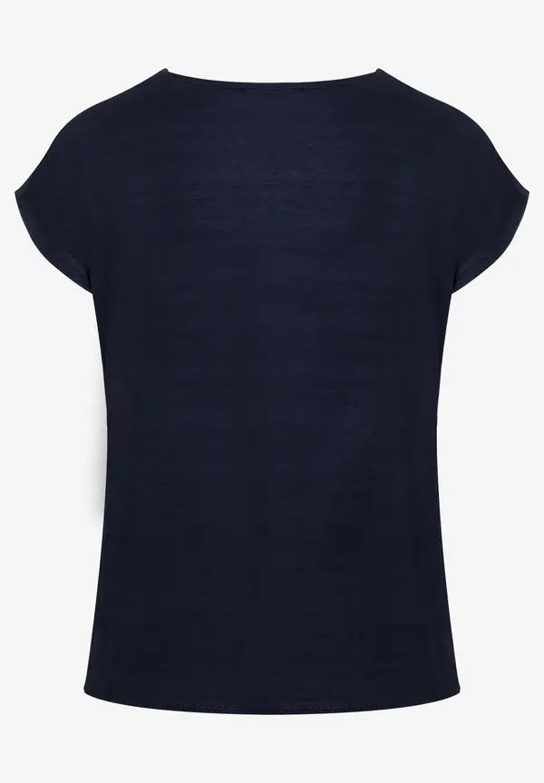 More & More Blusenshirt, grafischer Print, marine/hellblau, Frühjahrs-Kollektion Letzte 3 Tage