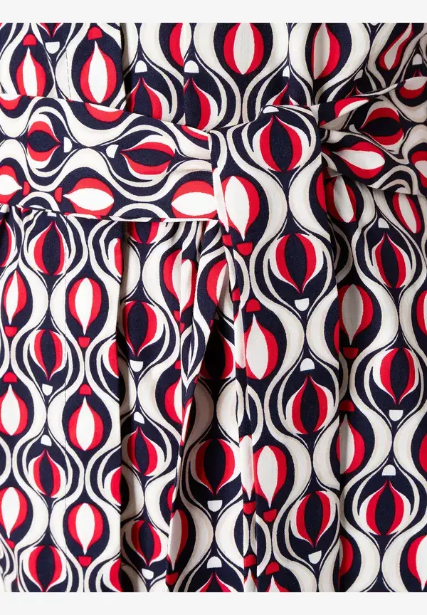 More & More Hemdblusenkleid, grafischer Print, marine/rot, Frühjahrs-Kollektion Nur für heute
