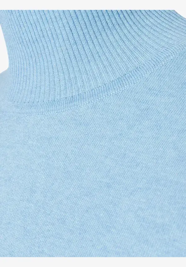 More & More Kurzarm-Pullover mit Kaschmir, hellblau, Frühjahrs-Kollektion Sonderangebot der Fabrik