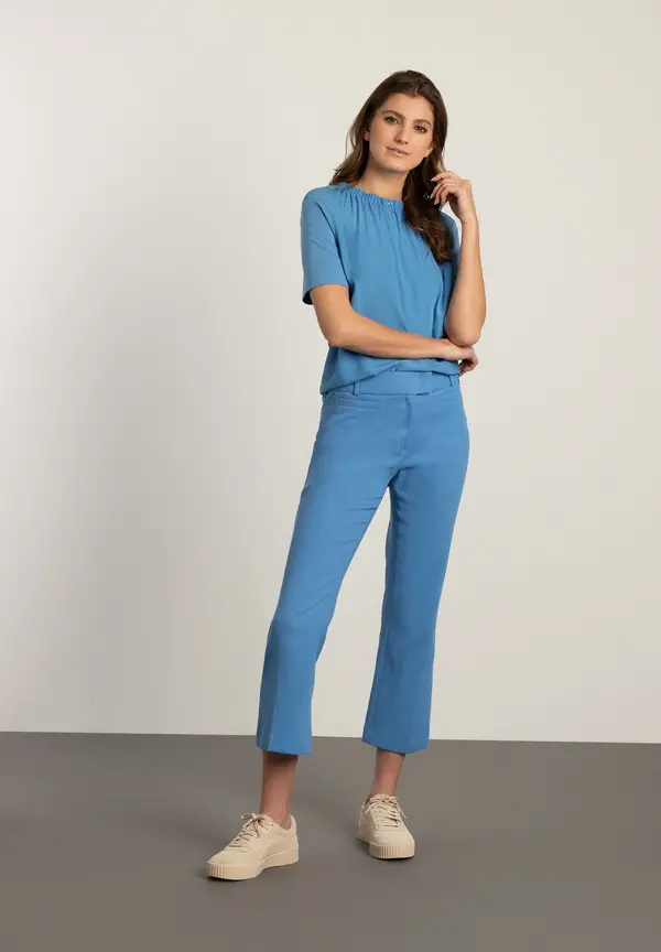 More & More strukturierte Anzughose, blue breeze, Frühjahrs-Kollektion Discount Store für neue Produkte