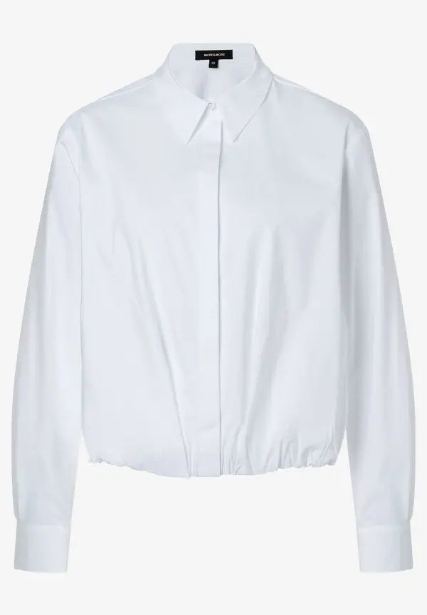 More & More kurze Hemdbluse, weiß, Frühjahrs-Kollektion Clearance-Verkauf