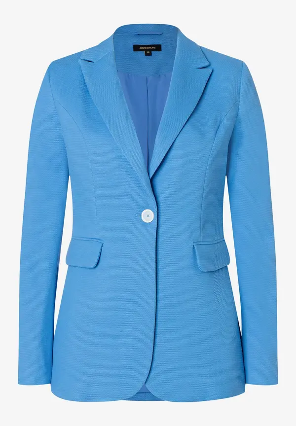 More & More strukturierter Blazer, blue breeze, Frühjahrs-Kollektion Fabrikladen