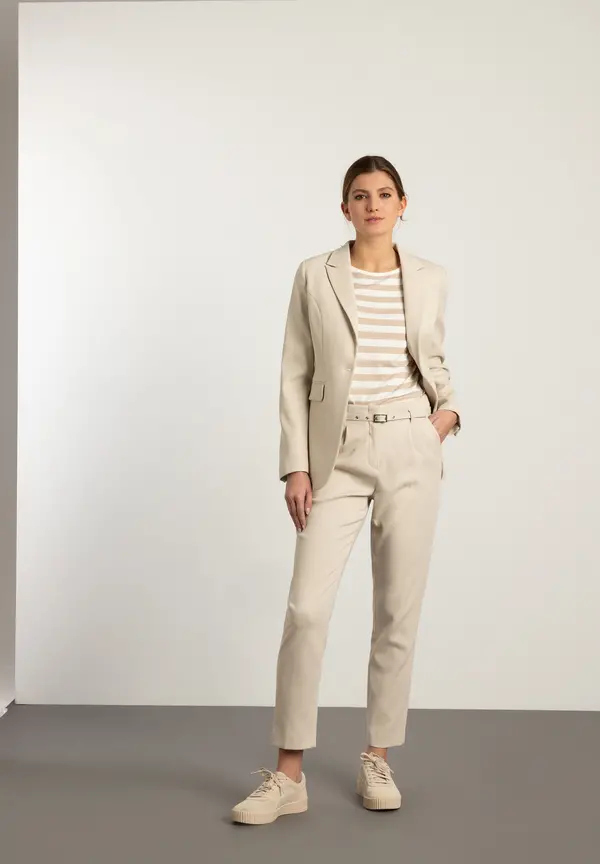 More & More strukturierter Blazer, almond, Frühjahrs-Kollektion Black Friday Preise