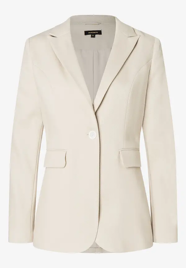 More & More strukturierter Blazer, almond, Frühjahrs-Kollektion Black Friday Preise