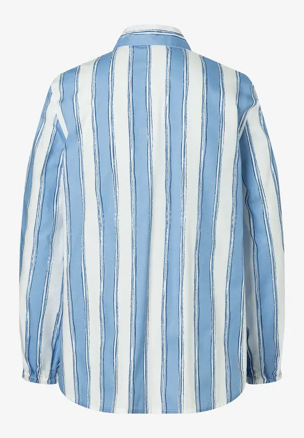More & More Hemdbluse mit Streifenprint, blau/weiß, Frühjahrs-Kollektion Im Verkauf