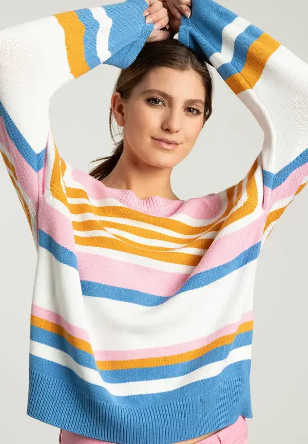 More & More Streifenpullover, multicolor, Frühjahrs-Kollektion 2025