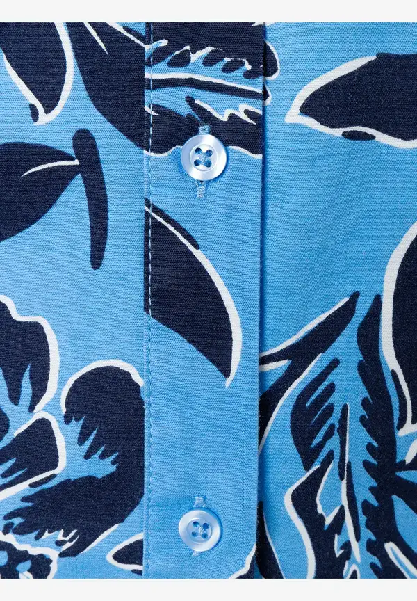 More & More Hemdbluse, Flowerprint, hellblau/marine, Frühjahrs-Kollektion Verkauf