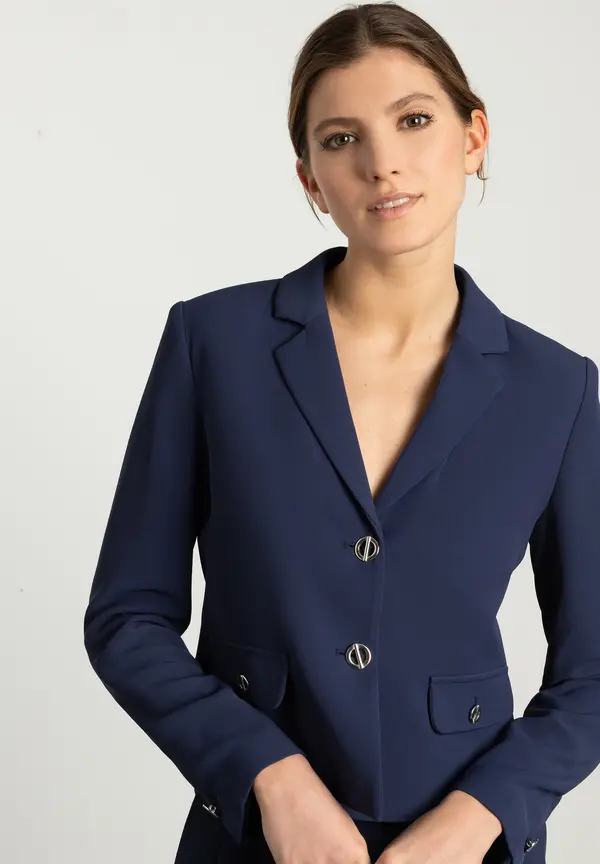 More & More kurzer Blazer, estate blue, Frühjahrs-Kollektion Schlussverkauf
