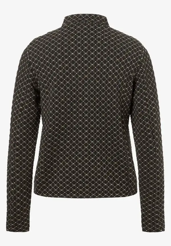 More & More Jerseyjacke mit Struktur, schwarz/beige, Herbst-Kollektion Cyber Monday