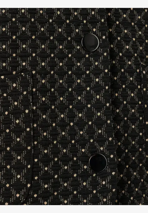 More & More Jerseyjacke mit Struktur, schwarz/beige, Herbst-Kollektion Cyber Monday