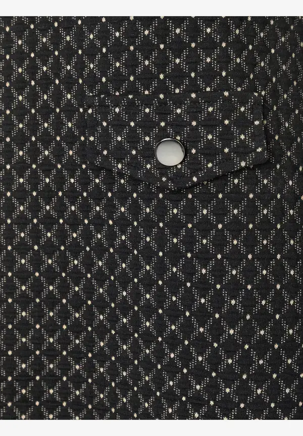 More & More Jerseykleid mit Struktur, schwarz/beige, Herbst-Kollektion Osterangebot
