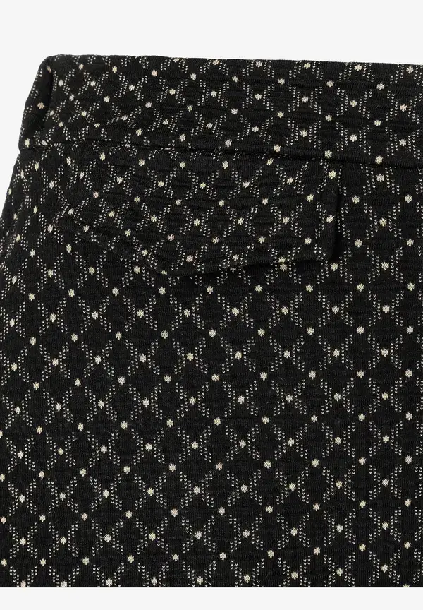 More & More Jerseyrock mit Struktur, schwarz/beige, Herbst-Kollektion Valentinstagsangebot