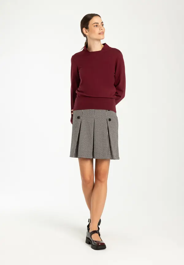 More & More Feinstrickpullover, bordeaux, Herbst-Kollektion Exklusive Angebote