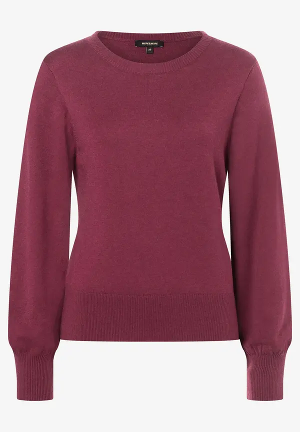 More & More Feinstrickpullover, bordeaux, Herbst-Kollektion Exklusive Angebote